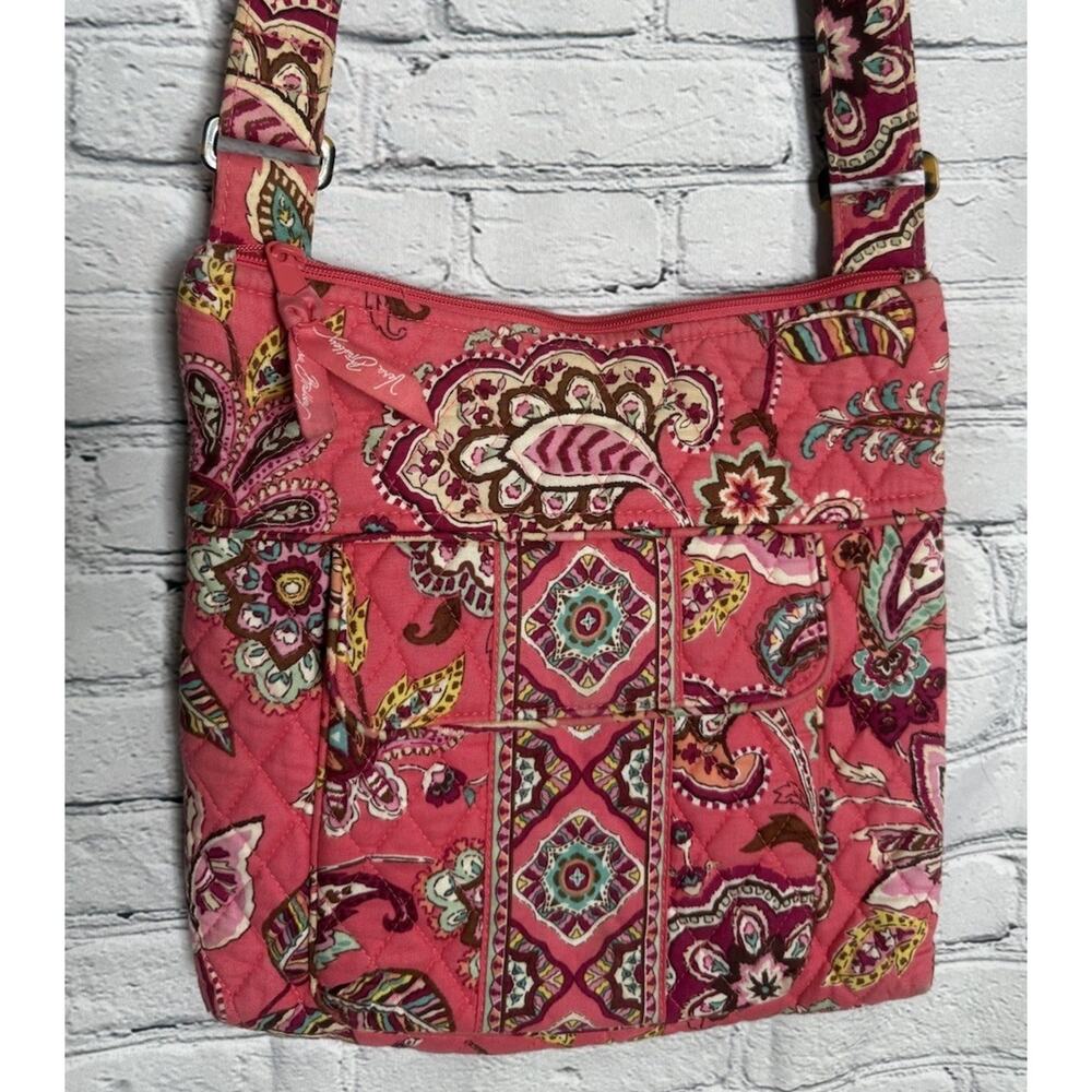 Vera Bradley Call Me Coral Quilted Cotton Crossbody Shoulder Bag Retired